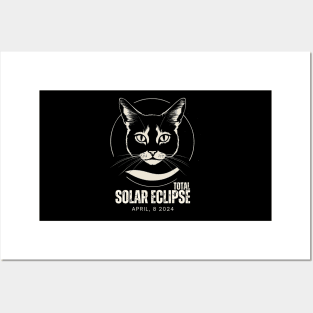 CAT OF THE TOTAL SOLAR ECLIPSE 2024 Posters and Art